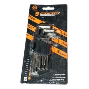 Set chei hexagonale tip imbus, otel crom-vanadiu, 1,5-10 mm, 9 bucati - Img 2