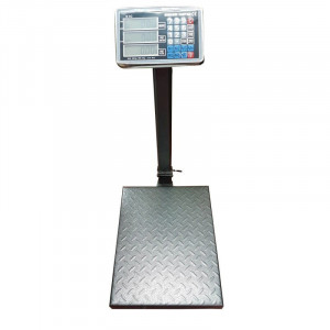 Cantar electronic 350 Kg cu platan metalic, brat rabatabil si acumulator