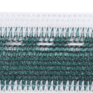 Plasa de umbrire pentru gard, 1,7 m x 10 m, 80% densitate grad de umbrire, verde cu alb