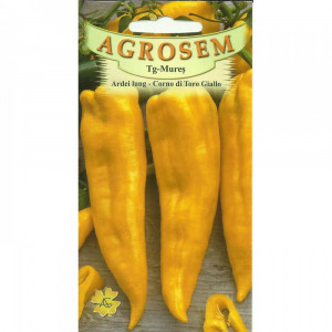 Seminte de ardei lung Corno Giallo, 0.4g, Agrosem
