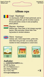 Seminte de ceapa alba Rijnsburger 2 grame