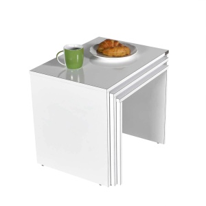 Set 3 masute de cafea Zigon, Asos Home, alb