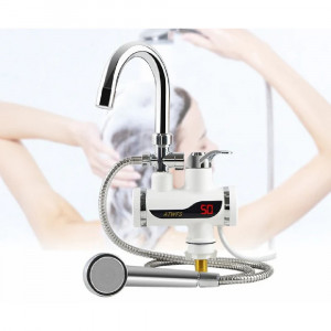 Robinet instant heater de perete, cu sistem de dus inclus, 3000 W