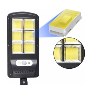 Set de 3 lampi solare de perete cu senzor de miscare, panou extern, 120 LED COB, 4 moduri