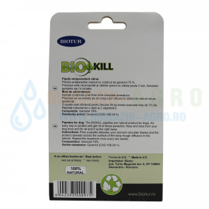 Set de 5 pipete antiparazitare pentru caine, Biokill