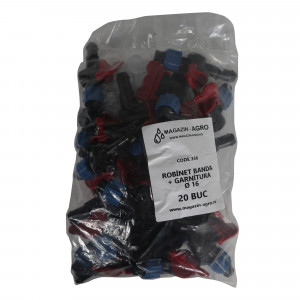 Set robineti pentru banda picurare ø 16 mm, 20 buc/set