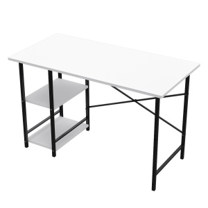 Birou Rimi cu doua etajere, 60X120 cm, alb