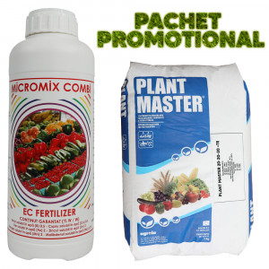 Ingrasaminte 20 - 20 - 20 + ME 2 kg cu fertilizant Micromix combi, 1 litru - pachet promotional