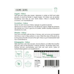 Seminte de castraveti cornison Hokus, 2g, Horti Tops, Olanda - Img 2