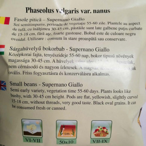 Fasole pitica galbena lata Supernano Gialo,  Agrosem,10gr
