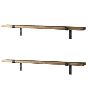 Set 2 etajere de perete, nuc
