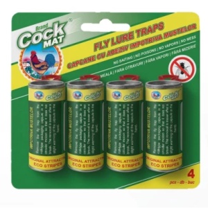 Set de benzi adezive pentru muste Cock Mat, 4 bucati