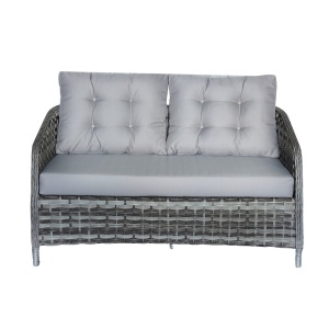 Set mobilier cu 2 fotolii  si canapea, Monaco, culoare gri