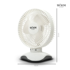 Ventilator de Birou 6" cu USB BÖHM Bp2306,3 viteze, unghi de inclinare 60 grade