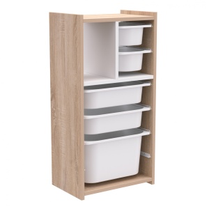 Organizator pentru copii, Anton, stejar cu alb 