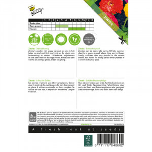 Seminte de Zinnia elegans,duble mix 1,5g, Buzzy, Olanda