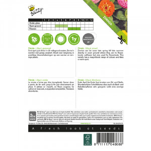 Seminte de Zinnia pitica mix, 1,5g, Buzzy, Olanda