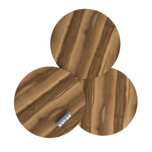 Set  de 3 masute din PAL cu textura lemn, Nest