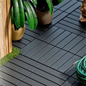 Set placi de podea pentru exterior, 33x33 cm - 9 buc (1 mp), usor de montat, gri