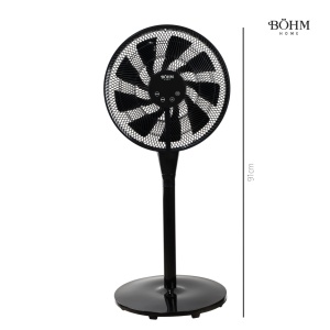 Ventilator de podea 16" BÖHM BY2316 8 viteze, 25W, ecran LED, telecomanda