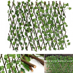Gard paravan gard viu cu frunze artificiale, extensibil, gradina - terasa