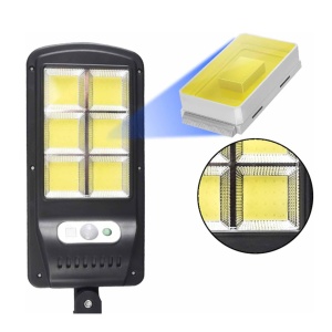 Lampa solara de perete cu senzor de miscare, panou extern, 120 LED COB, 4 moduri