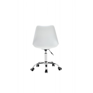 Scaun birou rotativ, 54 x 49 x 84.50-92.50 cm, Grunberg QZY1752 alb