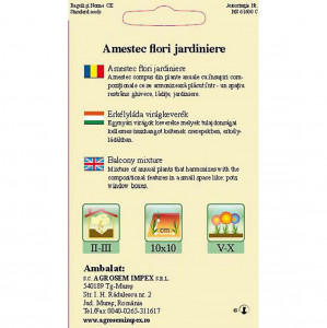 Seminte amestec de flori anuale pentru jardiniere, Agrosem, 0,70 g 