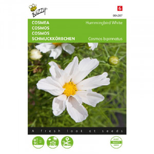 Seminte de cosmos Hummingbird White, 0,3g, Buzzy, Olanda