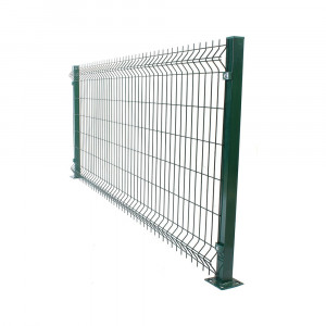 Set 2 panouri gard zincat si 3 stalpi metalici rectangulari, lungime 5 m, inaltime 2 m