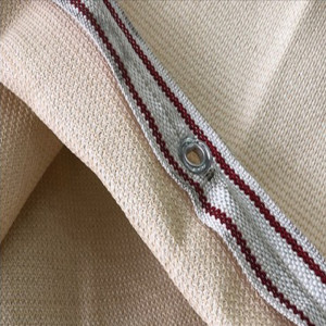 Tesatura / Plasa de umbrire 95%, Plant Master, 2x10 m, ranforsata, cu orificii de prindere, cappucino