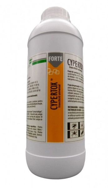 Cypertox FORTE 1L - Insecticid profesional impotriva gandacilor, puricilor, mustelor, tantarilor, furnicilor - Img 2