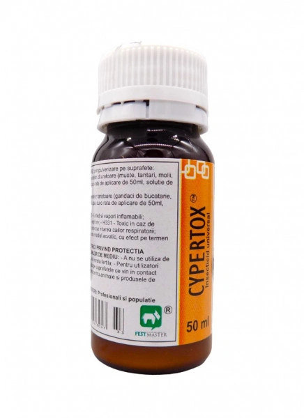 Cypertox FORTE 50 ml - Insecticid profesional impotriva gandacilor, puricilor, mustelor, tantarilor, furnicilor - Img 2