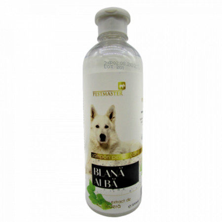 Sampon Pestmaster pentru caini cu blana alba sau deschisa la culoare, cu extract de iedera, 500 Ml