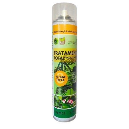 Spray Tratament Total pentru Plante - Acțiune Triplă: Insecticid, Fungicid, Acaricid 600ml - Img 3