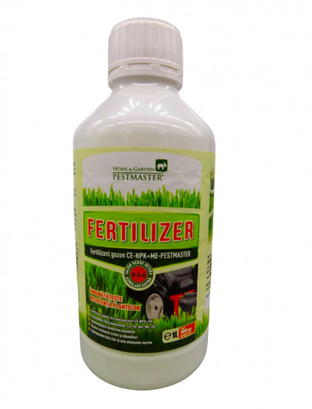 Fertilizant Gazon Lichid (9-3-4), 1l, Acoperire 100mp.