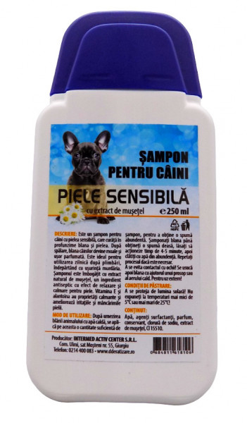 Sampon pentru Caini cu Piele Sensibila 250ml - Img 3