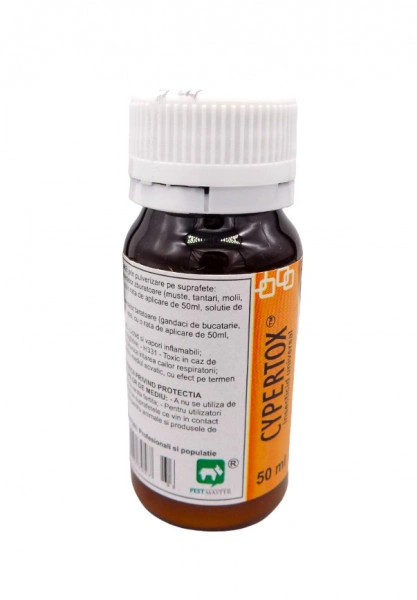 Cypertox FORTE 50 ml - Insecticid profesional impotriva gandacilor, puricilor, mustelor, tantarilor, furnicilor - Img 3