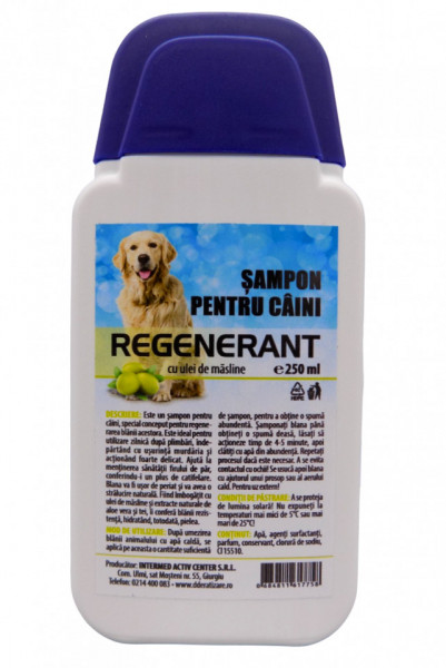 Sampon Regenerant cu Ulei de Masline pentru Caini 250ml - Img 2