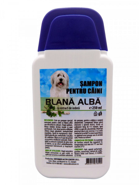Sampon pentru Caini cu Blana Alba 250ml - Img 2
