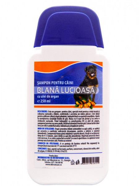 Sampon pentru Caini cu Blana Lucioasa si Ulei de Argan 250ml - Img 2