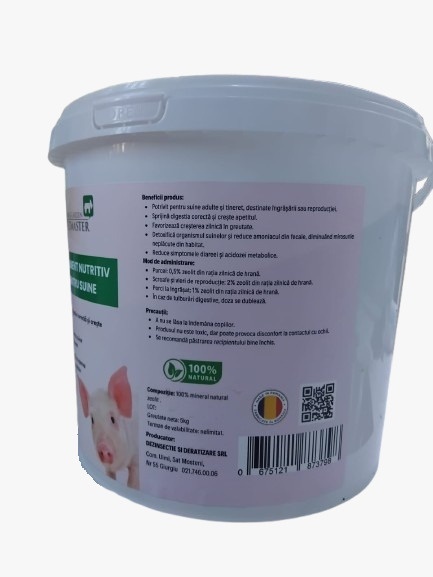Supliment nutritiv natural pentru suine pe baza de Zeolit | Aditiv furajer ecologic, 5 kg. - Img 2