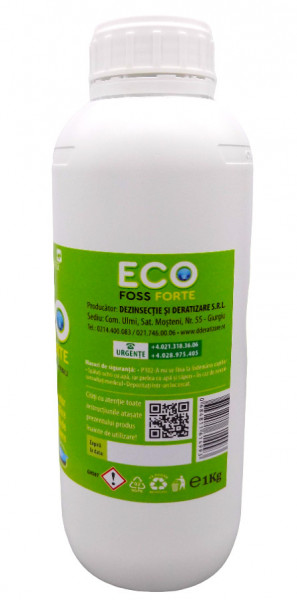 Bioactivator fose septice, tevi canalizare, haznale, vas wc, pentru mentinerea sistemului sanitar curat, EcoFossForte 1kg - Img 2