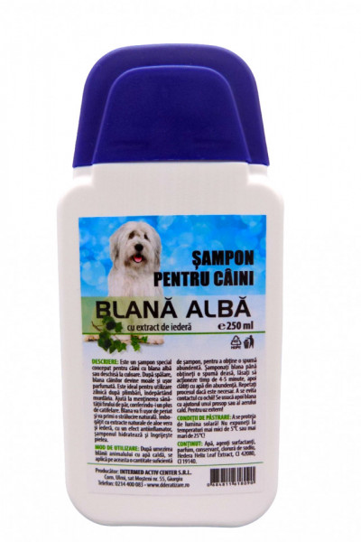 Sampon pentru Caini cu Blana Alba 250ml - Img 4