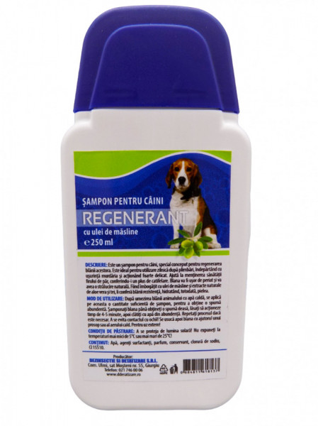 Sampon Regenerant cu Ulei de Masline pentru Caini 250ml - Img 2