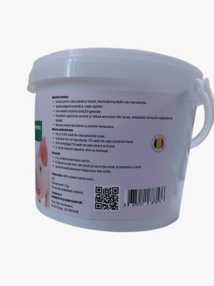 Supliment nutritiv natural pentru suine pe baza de Zeolit | Aditiv furajer ecologic, 2 kg. - Img 2