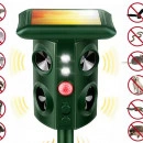 Dispozitiv solar cu senzor PIR, emite ultrasunete si vibratii, impotriva daunatorilor (serpi, vulpi, arici, mistreti, lilieci etc.)