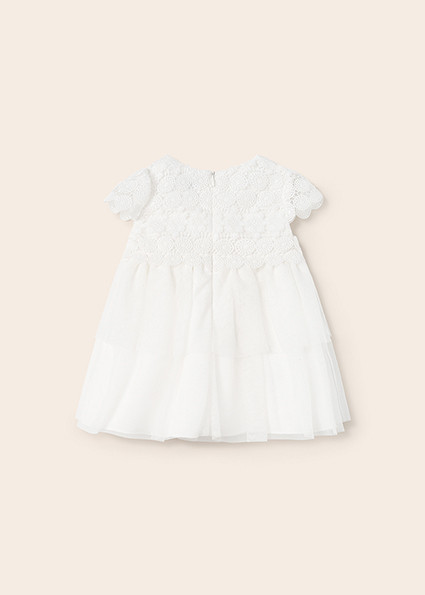 Rochie alba si somon fata eleganta, Mayoral