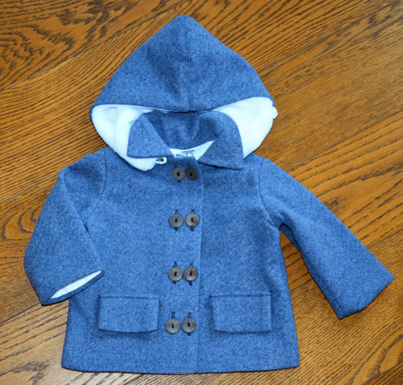Palton pentru bebe beieti din stofa belomarin