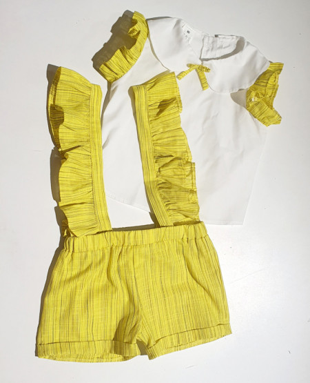 Costum de fata casual-elegant din in si bumbac